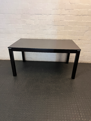 Modern Black Rectangular Dining Table - 2ndhandwarehouse.com