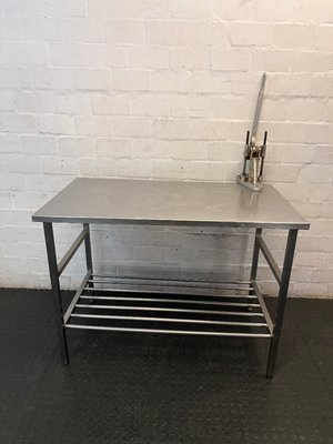 Stainless Steel Prep Table with Integrated Cutter - 2ndhandwarehouse.com