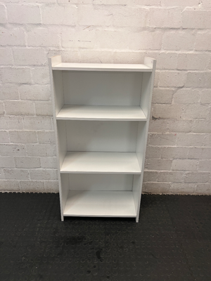 White Three-Shelf Standing Bookcase — Fair Used C - 2ndhandwarehouse.com