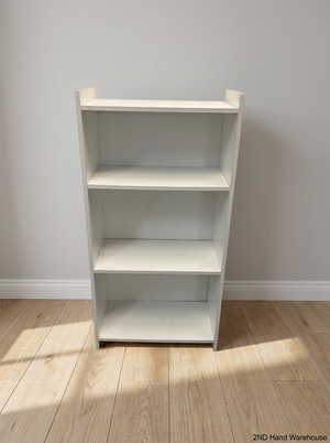 White Three-Shelf Standing Bookcase — Fair Used C - 2ndhandwarehouse.com