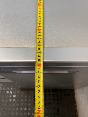 Russell Hobbs Silver Freestanding Dishwasher — Non-Functional with Rust on Front Panel