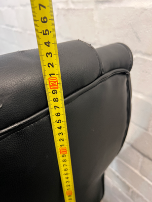 Black High-Back Armless Swivel Office Chair