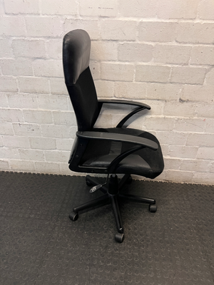 High-Back Mesh and Upholstered Swivel Office Chair