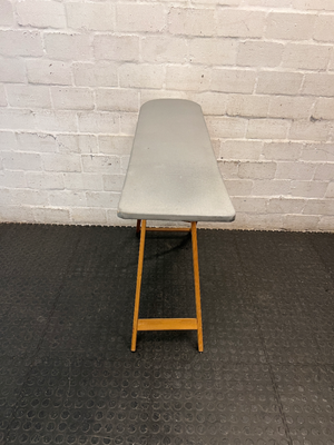 Folding Wooden Ironing Board with Grey Cover