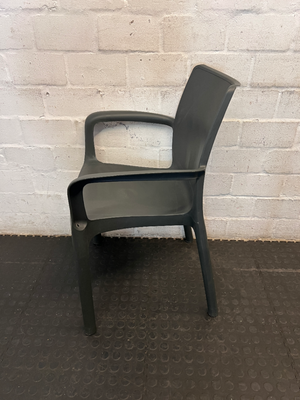 Addis Marilyn Black Polypropylene Garden Armchair — Good Working Order - Requires Cleaning - 2ndhandwarehouse.com