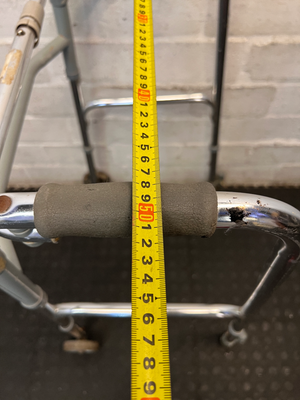 Adjustable Folding Medical Walking Frame with Front Wheels - Good Condition - 2ndhandwarehouse.com