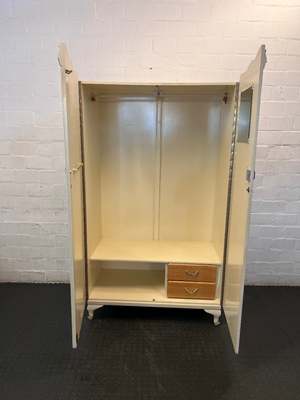 Antique 2-Door Cream Cupboard - Fairly Good Condition - 2ndhandwarehouse.com