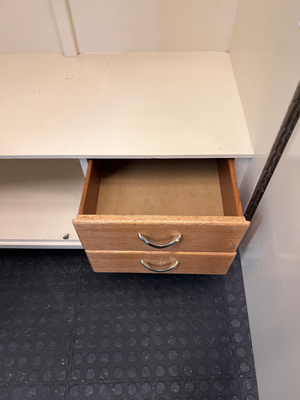 Antique 2-Door Cream Cupboard - Fairly Good Condition - 2ndhandwarehouse.com