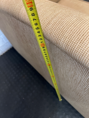 Arched Back Textured Fabric Sleeper Couch — Well Used C - 2ndhandwarehouse.com