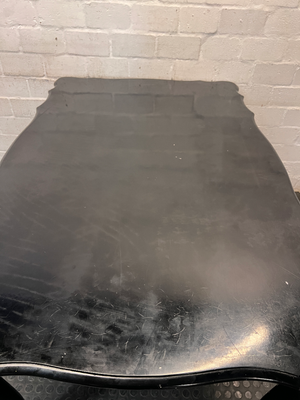 Black Ball and Claw Vintage Dining Table — Fair Condition with Visible Paint Wear