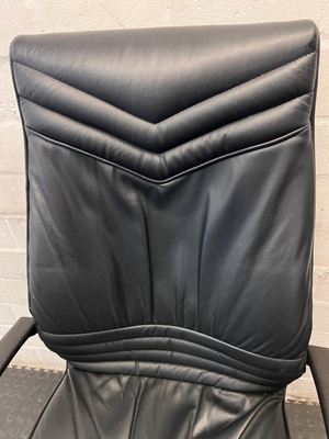 Black High-Back Executive Office Chair — Missing Underseat C - 2ndhandwarehouse.com