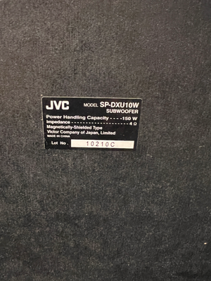 Black JVC Home Audio System with Speakers — Good Working Order in Fair Condition - 2ndhandwarehouse.com
