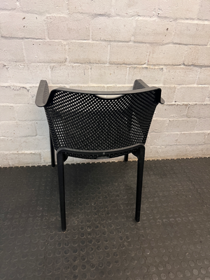 Black Perforated Polypropylene Armchair — Great C - 2ndhandwarehouse.com