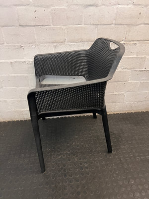 Black Perforated Polypropylene Armchair — Great C - 2ndhandwarehouse.com
