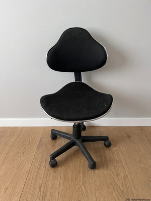 Black Swivel Office Chair - Well Used & Dusty - 2ndhandwarehouse.com