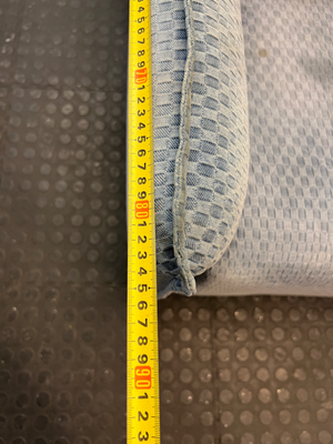 Blue Fabric 3-Seater Couch - Significant Staining on Seat - 2ndhandwarehouse.com
