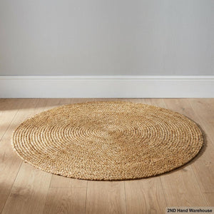 Boho Chic Natural Jute Round Rug - 2ndhandwarehouse.com