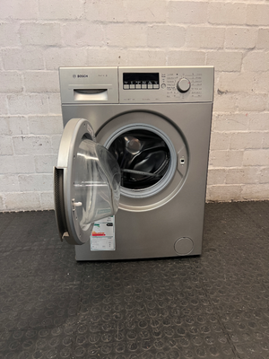 Bosch Serie 2 Front Loader Washing Machine in Silver — Working Well with Signs of Heavy Use
