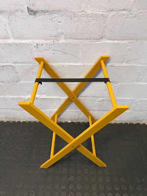 Bright Yellow Folding Stand - Stylish & Functional