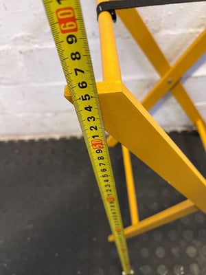 Bright Yellow Folding Stand - Stylish & Functional