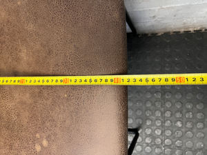 Brown Textured Upholstered Dining Chair with Metal Base — Fair Condition with General Wear