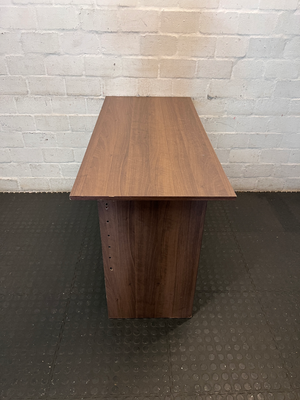 Brown Wood Two-Drawer Office Desk - Like New Condition - 2ndhandwarehouse.com
