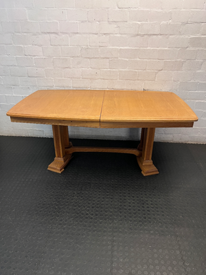 Browns Solid Wood Oak Finish Dining Table — Worn Surface and Finish