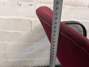 Burgandy and Black Visitors Armchair - PRICE DROP