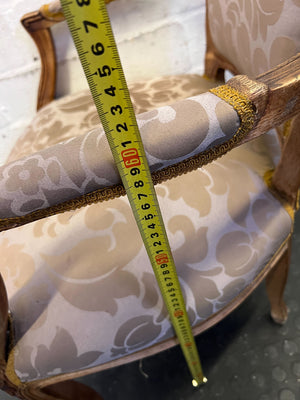 Charming French Provincial Style Armchair - Vintage Upholstery