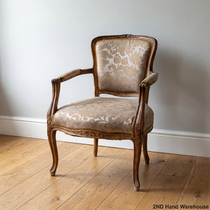 Charming French Provincial Style Armchair - Vintage Upholstery