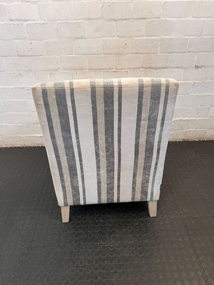 Charming Striped Armchair with Lumbar Cushion