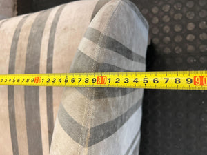 Charming Striped Armchair with Lumbar Cushion