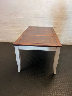 Charming Two-Tone Panel Top Dining Table - 2ndhandwarehouse.com