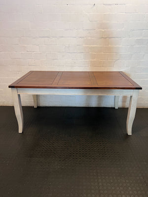 Charming Two-Tone Panel Top Dining Table - 2ndhandwarehouse.com