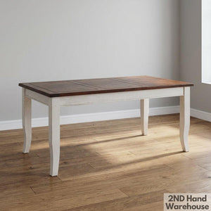 Charming Two-Tone Panel Top Dining Table - 2ndhandwarehouse.com