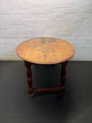 Charming Vintage Oval Wooden Dining Table- Some scratches an fading on the top of table