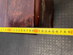 Charming Vintage Wooden Side Cabinet with Ornate Brass Hardware