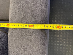 Chic Charcoal Grey 2-Seater Sofa with Button Tufting