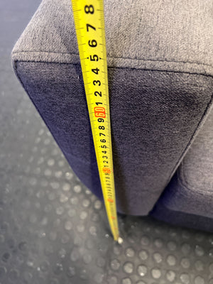 Chic Charcoal Grey 2-Seater Sofa with Button Tufting