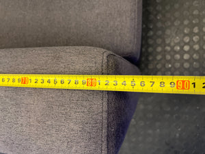 Chic Charcoal Grey 2-Seater Sofa with Button Tufting