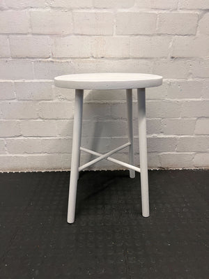 Chic Round White Wooden Side Table