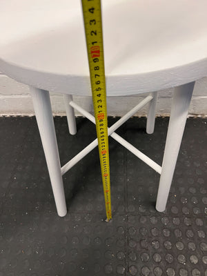 Chic Round White Wooden Side Table