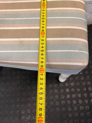 Chic Striped Accent Chair with Turned Legs - One leg broken - 2ndhandwarehouse.com