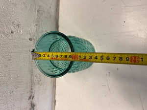 Chic Teal Textured Glass Vase - 2ndhandwarehouse.com