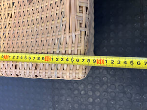 Chic Woven Rattan Dining Chair - Light Brown - Heavy Wear