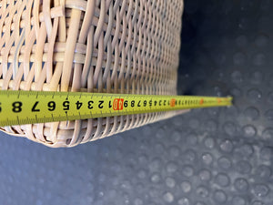 Chic Woven Rattan Dining Chair - Light Brown - Heavy Wear