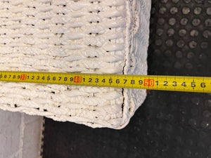 Chic Woven White Dining Chair - Coastal Boho Style - 2ndhandwarehouse.com