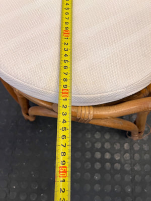 Chic Rattan Dining Chair with Cream Cushion β Vintage Style - PRICE DROP - 2ndhandwarehouse.com