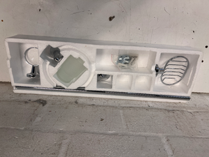 Chrome Finish Wall Mounted Bathroom Rail with Accessories