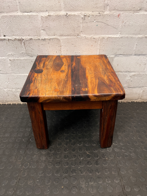 Chunky Rustic Wooden Side Table — Good Working Order